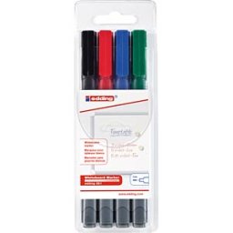 EDDING 361/4S - Whiteboard marker/four assorted colours/1.0 mm