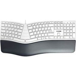 CHERRY JK-4500DE-0 - Keyboard, USB, white, ergonomic, layout: DE