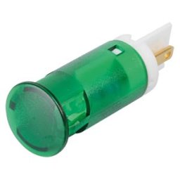 APEM APM QS121 HG220 - Indicator LED, 220 V AC, 12 mm, FASTON, green