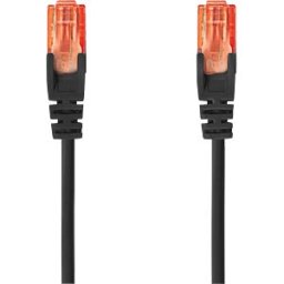 NEDIS N CCGL85200BK20 - Patch cable, Cat.6, U/UTP, 2 m, black