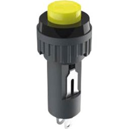 RAFI 107.404 - Push button 0.1 A, 24 V AC, 1x (On), Ø 11 / 9.1 mm, yellow
