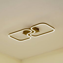 Lucande LED ceiling light Amiya, 64 cm, black, aluminium