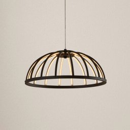 Lucande LED pendant light Attea, black, Ø 40 cm, aluminium