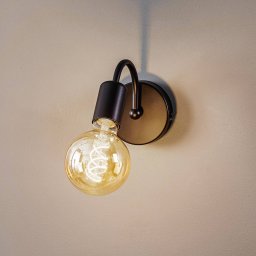 Luminex Milo wall light in black without lampshade