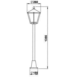 Albert Leuchten Country house lamp post 677, brown