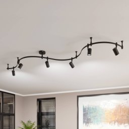 Lindby Delila track lighting system, black, flexible use