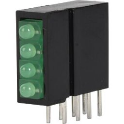 MENTOR MEN RTD2400G - LED component, green, 2 mm, 10 mcd, 70°