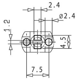 MENTOR MEN 1216.1003 - Light guide 45 mm, ø 3 mm, for 3 mm LEDs