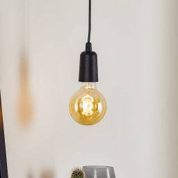 SOLLUX LIGHTING Brasil pendant light, black, 1-bulb
