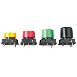 SCHURTER TASTER 1032.8 - Pushbutton, PCB mounting, H: 13.75 mm, white cap