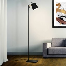 EGLO Lacey floor lamp, height 159.5 cm, black, steel