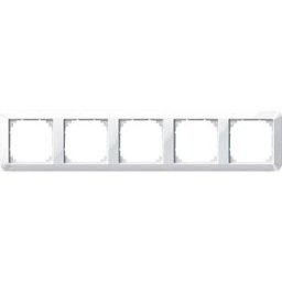 MERTEN EL 1M 389519 - 1M frame, 5-gang, polar white, glossy