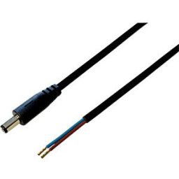BKL 075179 - DC cable with plug 2,5 / 5,5 mm black 0,5m