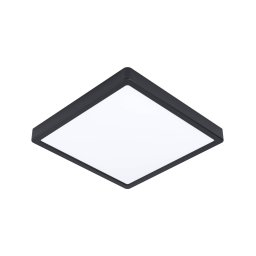 EGLO Fueva 5 LED ceiling lamp IP44 840 black 28.5x28.5