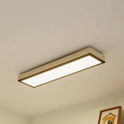 Lindby Laviona LED ceiling lamp, CCT, dimmable, concrete, 80 cm