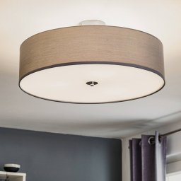 Brilliant Andria textile ceiling lamp, 60 cm, light grey