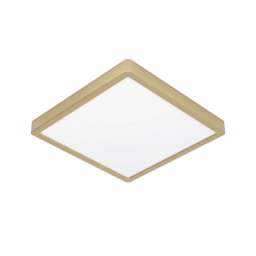 EGLO Surface-mounted LED panel Fueva 5 IP20 830 brass 28.5x28.5