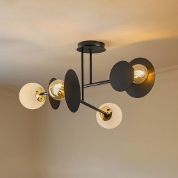 EMIBIG LIGHTING Minerva ceiling light, 4-bulb, black