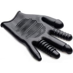 Master Series Pleasure Poker Anal Glove stimulating gloves black 1 pc