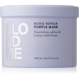 Schwarzkopf Professional Blondme Bond Repair Purple Mask Hair Mask neutralising yellow tones 500 ml