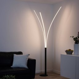 JUST LIGHT. GmbH LED floor lamp Maja, 3-bulb black