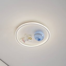 Lindby LED ceiling light Kosmo, 40 cm, white, metal, Earth