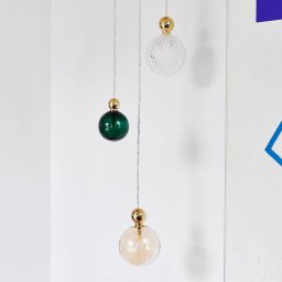 EBB & FLOW EBB & FLOW Uva L Hanging Ball Gold Clear Mini Check