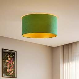 Duolla Ceiling lamp Golden Roller Ø 60cm dark green/gold