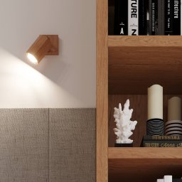 Envostar Peach Puff wall spot wood octagon 1-bulb