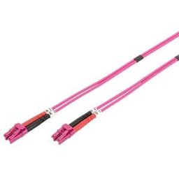 DIGITUS 2533054 - FO patch cable, OM4, LC / LC, duplex, violet, 5m
