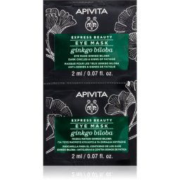 Apivita Express Beauty Eye Mask Gingko Biloba Eye Mask to treat swelling and dark circles 2 x 2 ml
