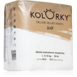 Kolorky Deluxe Velvet Pants Wild disposable nappy pants size L 8-13 Kg 19 pc