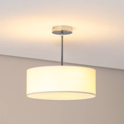 Argon Ceiling light Oja, white/chrome, textile, Ø 40 cm