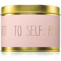 My Flame Green Tea Time Note To Self: Relax scented candle 11x8 cm