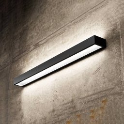 MCJ Mera LED wall light, width 80 cm, black, 4000K