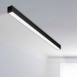 The Light Group SLC LED ceiling light Click for length 56 cm, black, CCT
