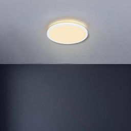 Globo LED ceiling lamp Sapana, white, Ø 42 cm, plastic, IP44