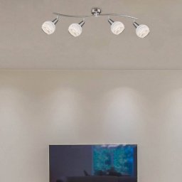 Globo Elliott downlight, matt nickel, length 70 cm, metal