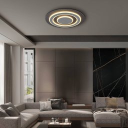 Globo Jayden LED ceiling lamp, Ø 48 cm, anthracite/grey, metal