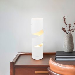 Trio Lighting Stream table lamp, white, height 35 cm, metal, GU10