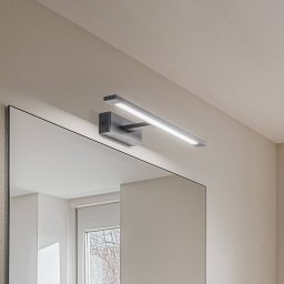 TK Lighting Gallery LED wall light, black, metal width 41.5 cm IP44