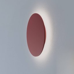 Argon Orios Plus LED wall light, red, Ø 30 cm, steel