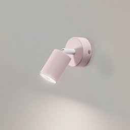TK Lighting Livia wall spotlight, pink, 13 cm, metal, adjustable, GU10
