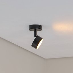 SIGMA Nemo ceiling spotlight, 15 cm, black, movable, GX53
