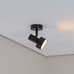 SIGMA Mona ceiling spotlight, 1-bulb, black, movable, steel