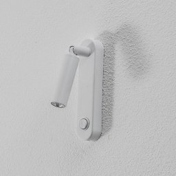 TK Lighting Enzo Long wall light, white, metal, 22 cm, adjustable, G9