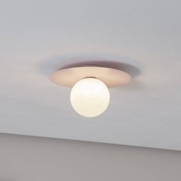 TK Lighting Pixie ceiling lamp, pink, glass, Ø 25 cm, ball, G9