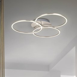 Briloner Frame Ring ceiling lamp switch dim nickel 3-bulb