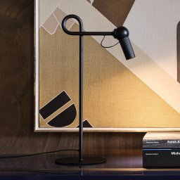 kdln LED table lamp Bird, black, 48 cm, metal, dimmable