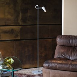 kdln LED floor lamp Bird, white, 126 cm, metal, dimmable